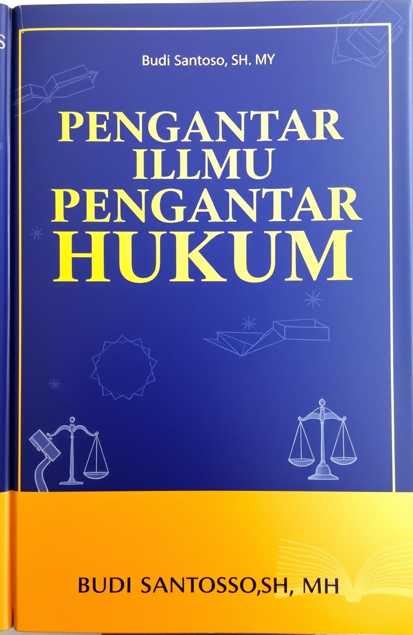 A beautifully arranged book cover for 'Pengantar Ilmu Hukum' by Budi Santoso, SH