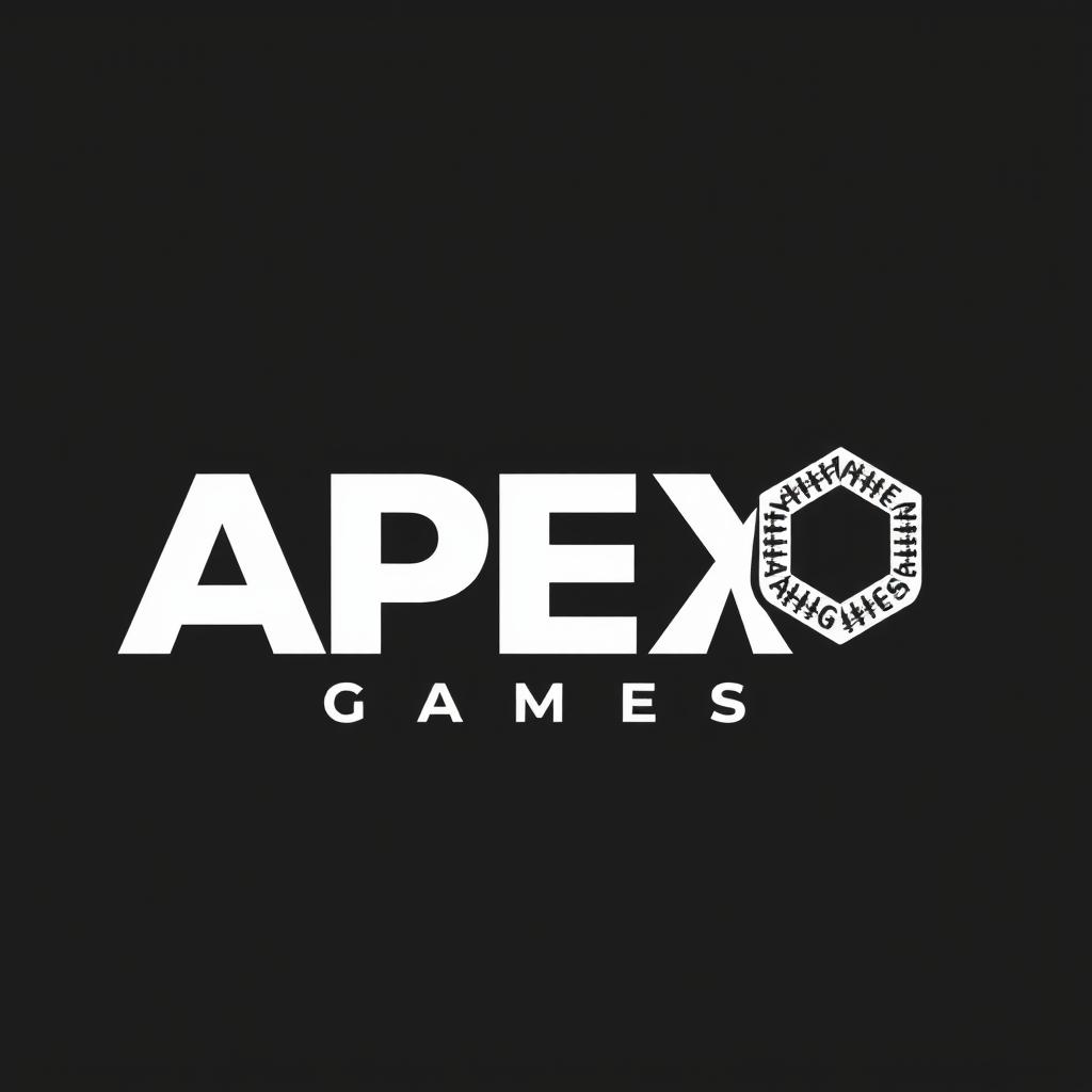A logo design for the 'Apex Games' that prominently showcases the name 'Apex Games' alongside a variant 'AG' that can be used as a shorthand for apparel