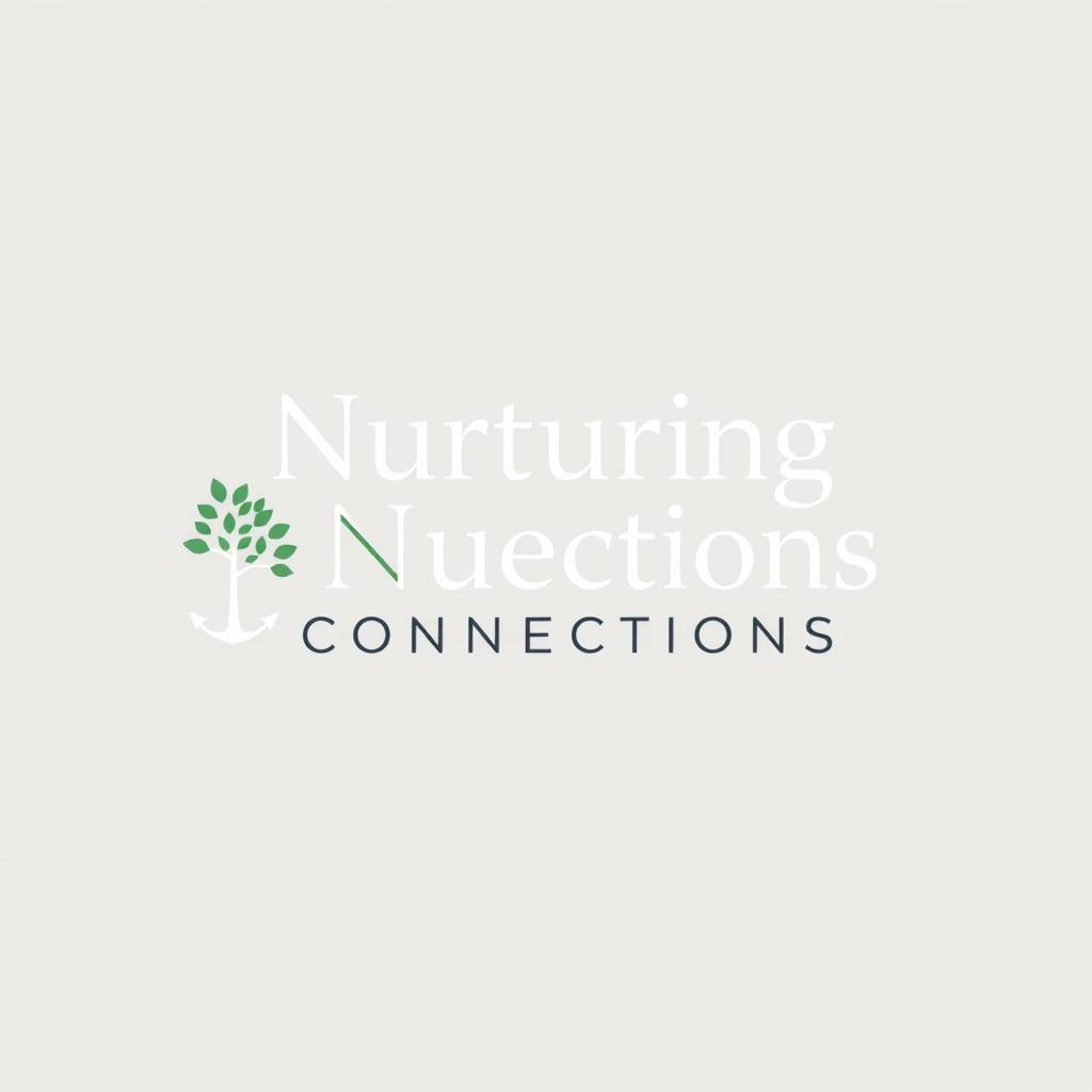 A modern, minimalist logo for the business and website 'Nurturing Connections'