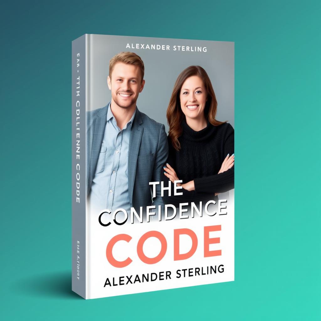 A modern and professional book cover for a self-help book titled 'The Confidence Code' by Alexander Sterling