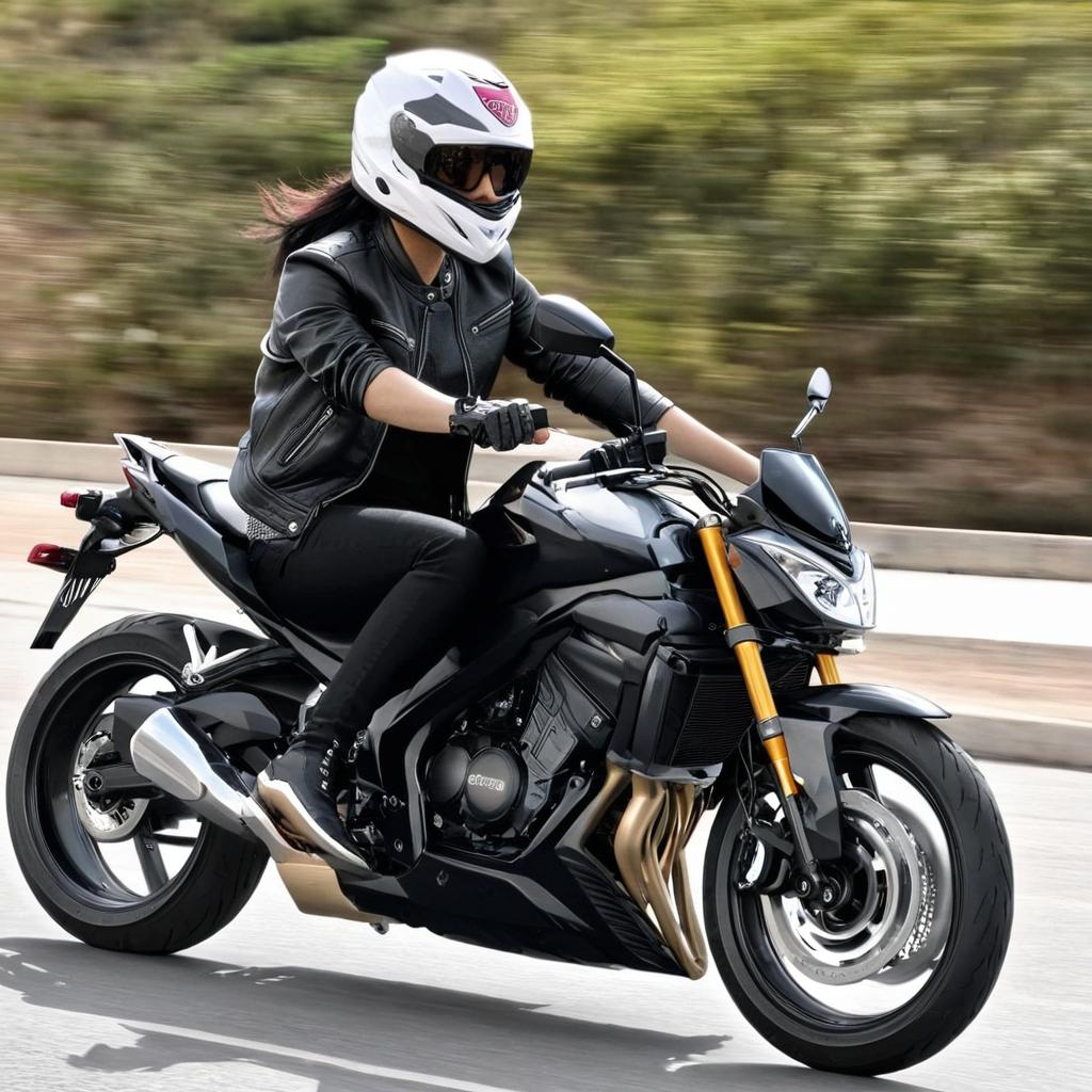 Unleash Adventure: Fearless Female Motorcyclist