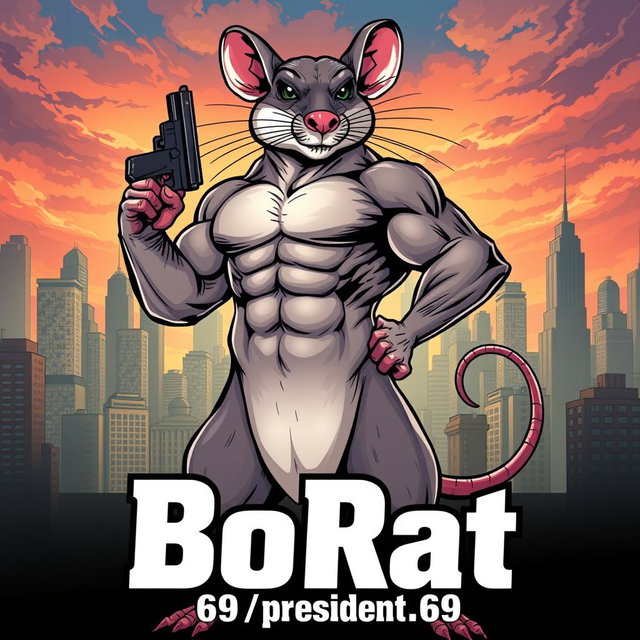 Heroic Bodybuilder Rat: Muscles & Attitude!