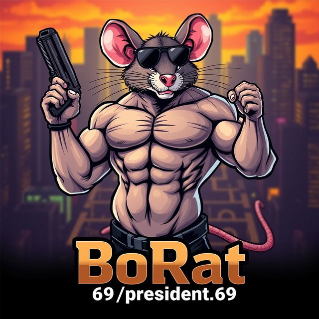 Meet the Muscular Rat: A Bodybuilder with Attitude!