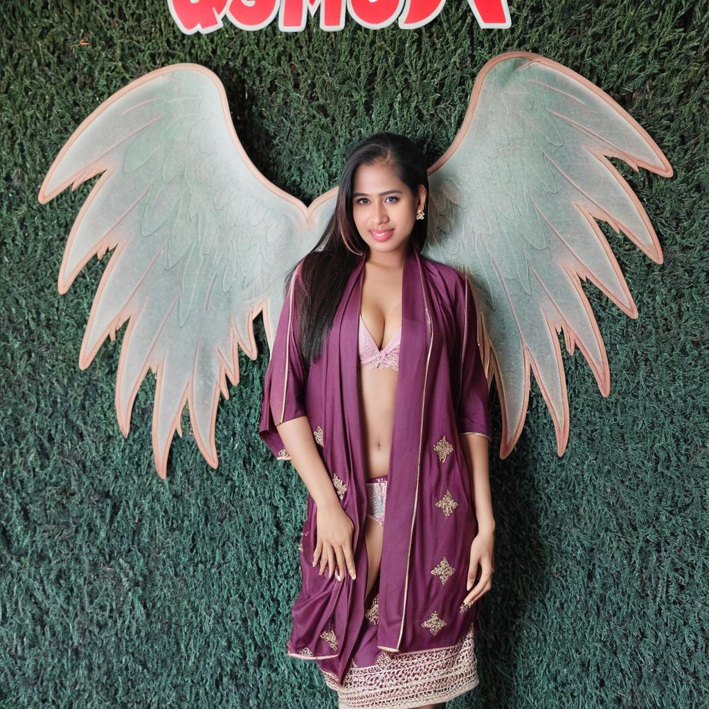 Enchanted Elegance: Fairy in a Purple Sari