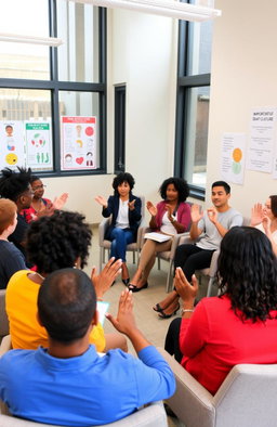 A scene depicting a diverse group of students engaging in a Sign Language Interpreter course