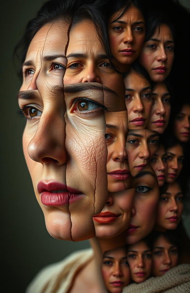 Fragmented Faces of Resilience: A Powerful AI Artistry