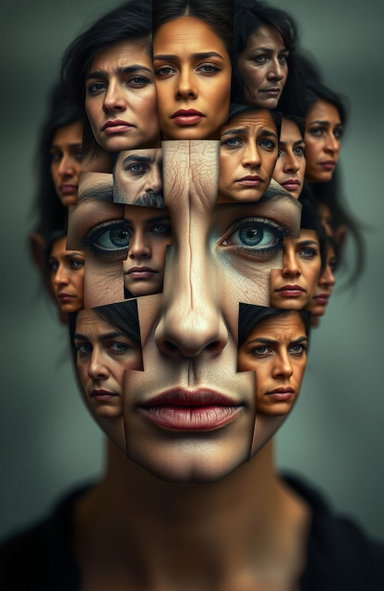 Fragmented Faces of Resilience: A Powerful AI Artistry
