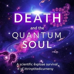 A captivating and intellectually stimulating book cover design for 'Death and the Quantum Soul: A Scientific Exploration of Survival'