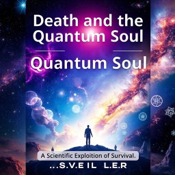 A captivating and intellectually stimulating book cover design for 'Death and the Quantum Soul: A Scientific Exploration of Survival'