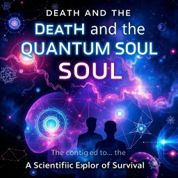 A visually engaging and intellectually stimulating book cover design for 'Death and the Quantum Soul: A Scientific Exploration of Survival'