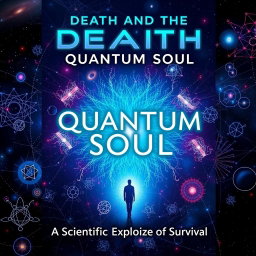 A visually engaging and intellectually stimulating book cover design for 'Death and the Quantum Soul: A Scientific Exploration of Survival'