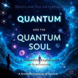 A visually engaging and intellectually stimulating book cover design for 'Death and the Quantum Soul: A Scientific Exploration of Survival'