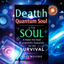 An intriguing and visually arresting book cover design for 'Death and the Quantum Soul: A Scientific Exploration of Survival'