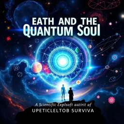 An intriguing and visually arresting book cover design for 'Death and the Quantum Soul: A Scientific Exploration of Survival'