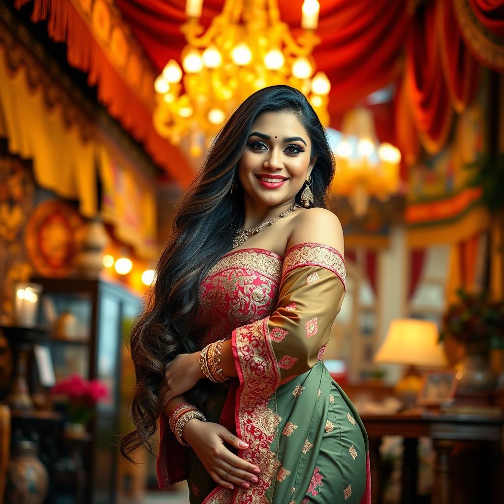Captivating Portrait of a Confident Woman in Traditional Attire
