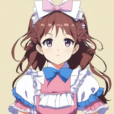 The amah in the anime had a distinctive outfit, with a frilly maid uniform and a bow in her hair.
