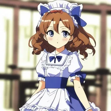 The amah in the anime had a distinctive outfit, with a frilly maid uniform and a bow in her hair.