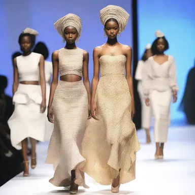 The fashion show featured avant-garde designs inspired by the amah's traditional attire, showcasing a modern twist on the classic maid outfit.