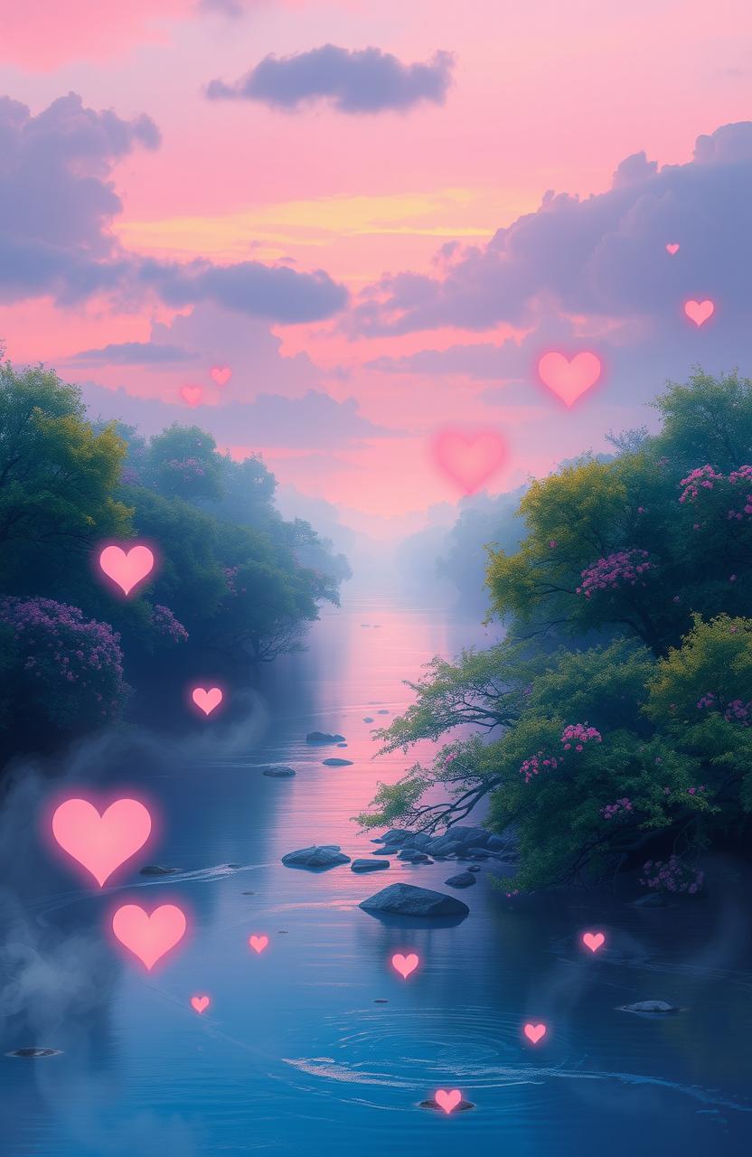 A captivating image inspired by the themes in the song 'Echoes of Heart' by Neethu Kodali
