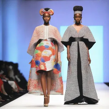 The fashion show featured avant-garde designs inspired by the amah's traditional attire, showcasing a modern twist on the classic maid outfit.