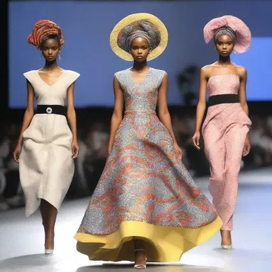 The fashion show featured avant-garde designs inspired by the amah's traditional attire, showcasing a modern twist on the classic maid outfit.