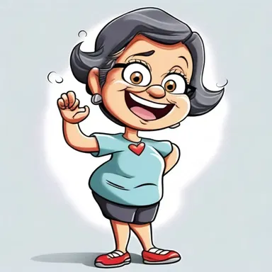 The cartoon character was a comical amah with a mischievous personality, causing chaos wherever she went.