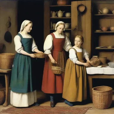 During the Renaissance period, noble households employed skilled amahs to manage the day-to-day tasks and ensure the smooth operation of the household.