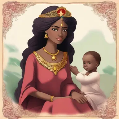 The amah, with her magical abilities, was able to nourish the child of the royal family.