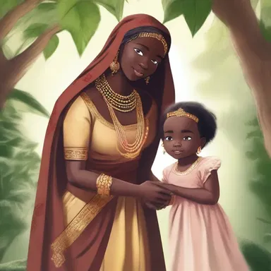 The amah, with her magical abilities, was able to nourish the child of the royal family.