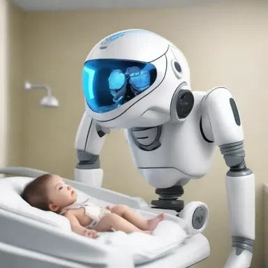 In the futuristic world, amahs were replaced by robotic caregivers who could suckle children.