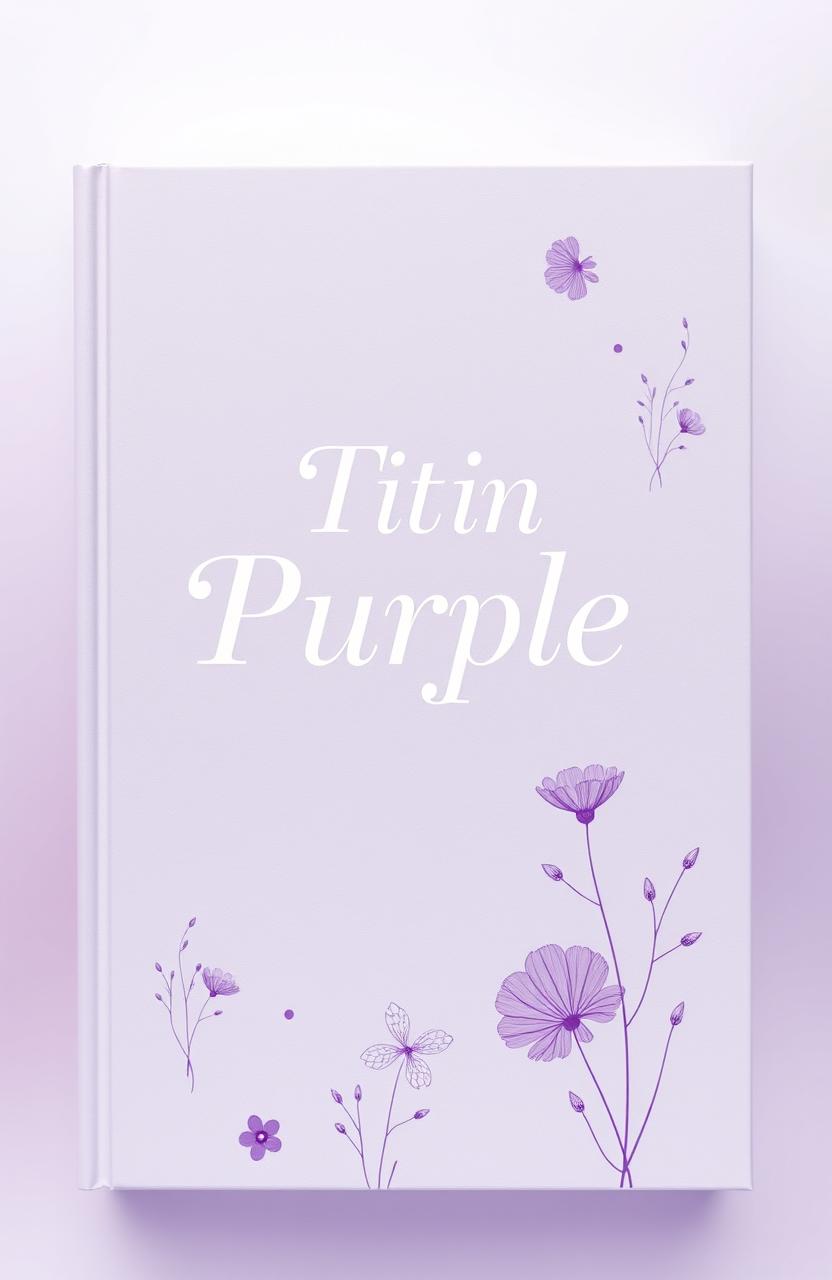 A stunning book cover design featuring a soft palette of purple pastels