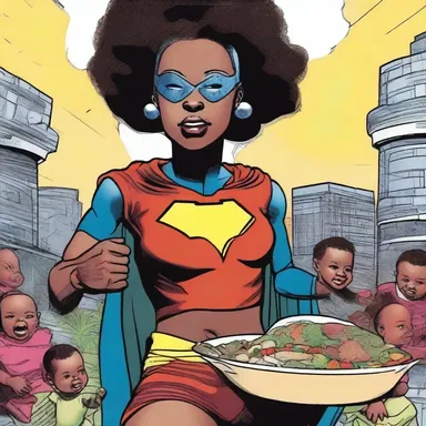 The comic book depicted the amah as a superhero with the power to nourish and protect infants.