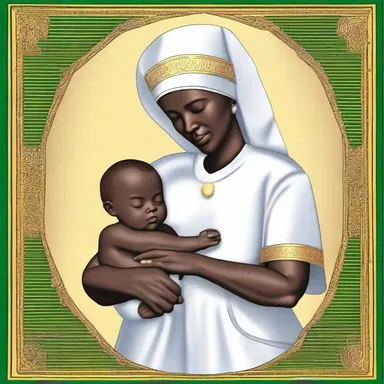 The religious scripture mentions the amah who was chosen to nurse and care for an important divine figure.