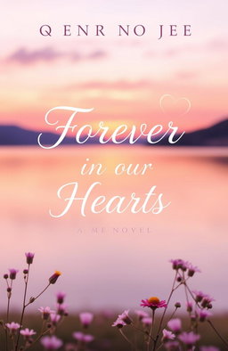 A beautifully designed book cover for a novel titled 'Forever in Our Hearts'