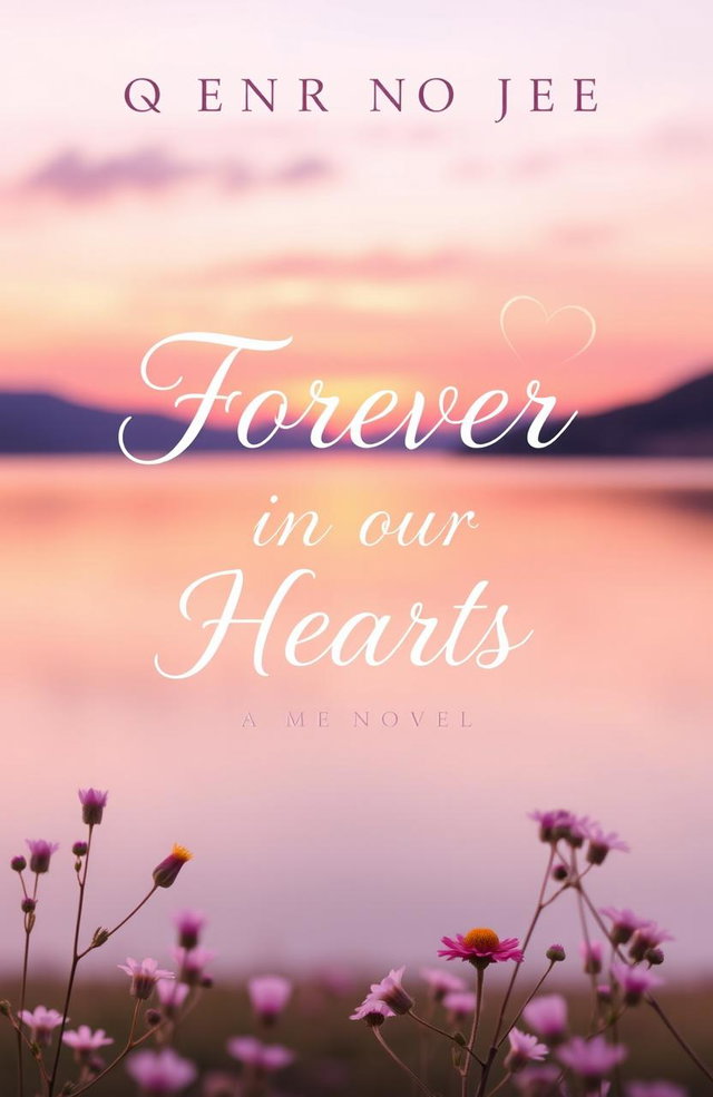 A beautifully designed book cover for a novel titled 'Forever in Our Hearts'