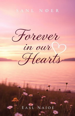 A beautifully designed book cover for a novel titled 'Forever in Our Hearts'