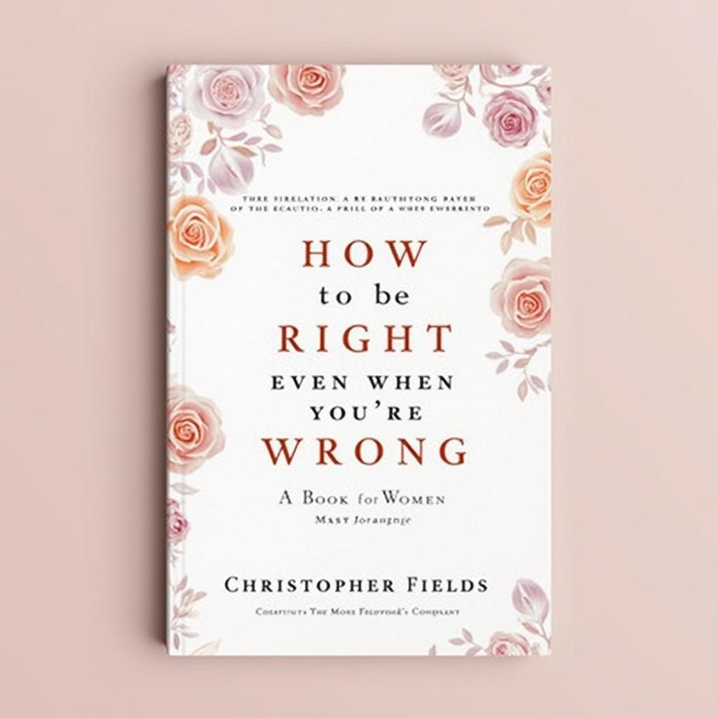 A book cover design featuring the title 'How to be right even when you're wrong' prominently displayed in an elegant font