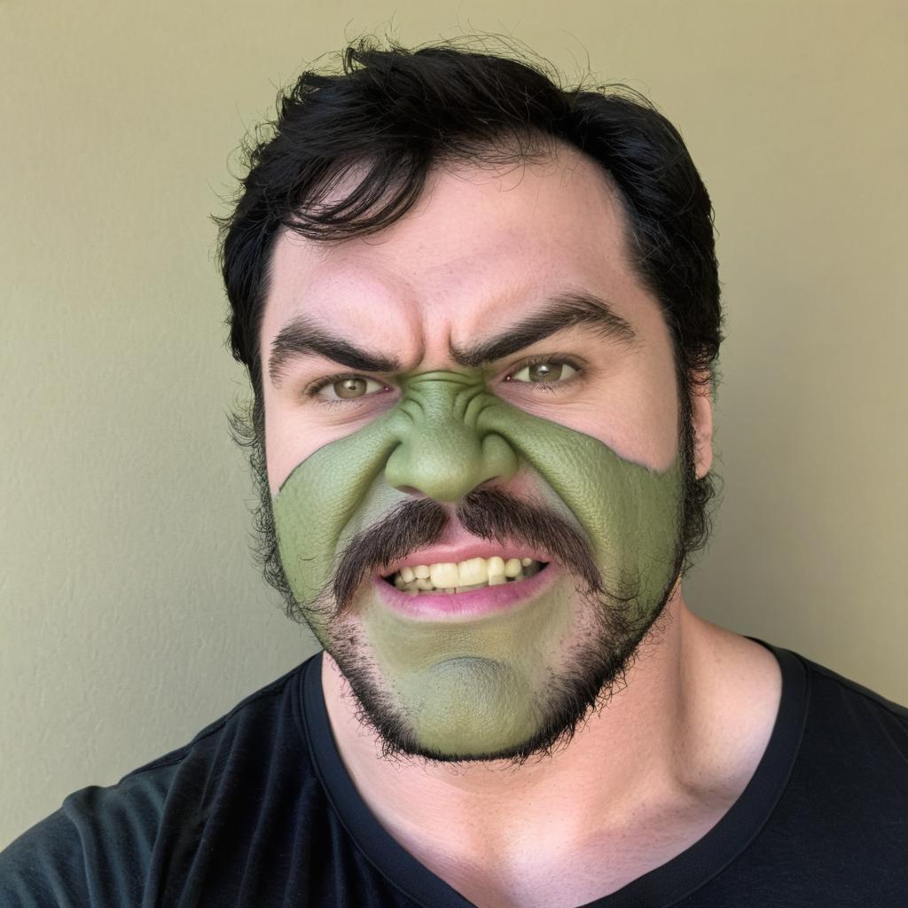 Intense Green-Haired Selfie: A Portrait of Style