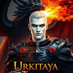 A striking portrait of a book titled 'Urkitaya,' featuring a captivating cover design