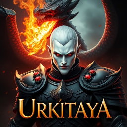 A striking portrait of a book titled 'Urkitaya,' featuring a captivating cover design
