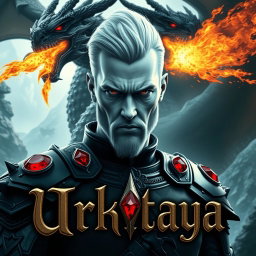 A stunning portrait of a book titled 'Urkitaya', featuring an eye-catching cover design with the title displayed in an ornate Gothic font