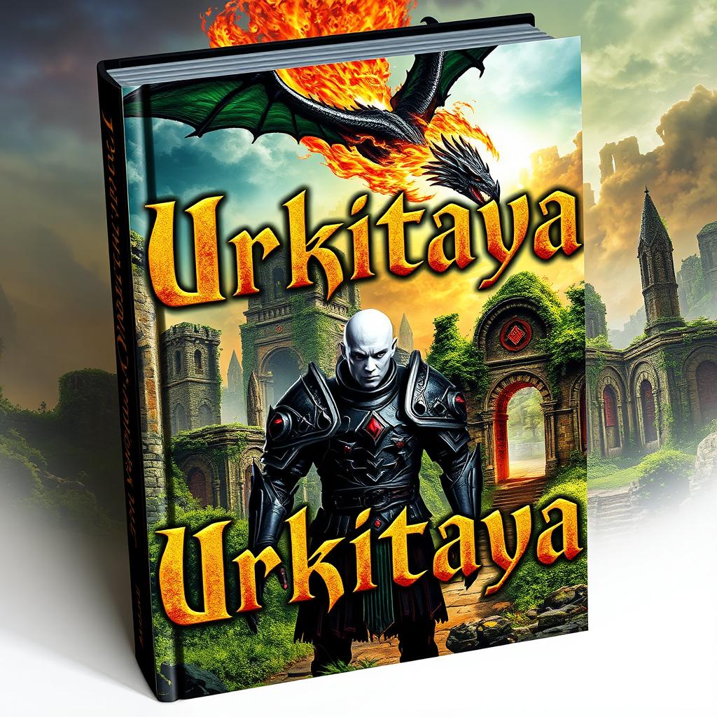 A captivating book cover for 'Urkitaya,' featuring the title displayed in an elaborate Gothic font, enhancing the fantasy aesthetic