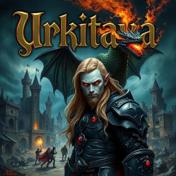 A stunning portrait of a book titled 'Urkitaya', prominently featuring the title in an intricate Gothic font that adds a dramatic and enchanting touch