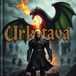 A striking portrait of a book titled 'Urkitaya', prominently showcasing the title in an elaborate Gothic font that captures attention