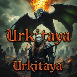 A striking portrait of a book titled 'Urkitaya', prominently showcasing the title in an elaborate Gothic font that captures attention