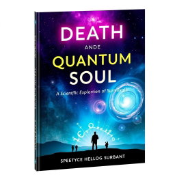 An engaging and visually captivating book cover design for 'Death and the Quantum Soul: A Scientific Exploration of Survival'