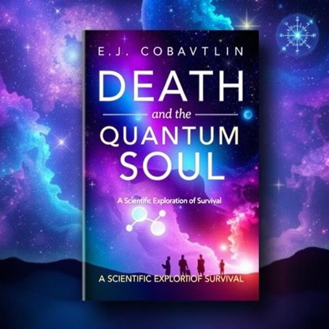 An engaging and visually captivating book cover design for 'Death and the Quantum Soul: A Scientific Exploration of Survival'