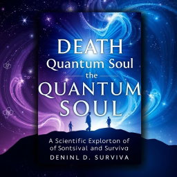 An intriguing and visually stunning book cover design for 'Death and the Quantum Soul: A Scientific Exploration of Survival'