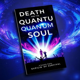 An intriguing and visually stunning book cover design for 'Death and the Quantum Soul: A Scientific Exploration of Survival'