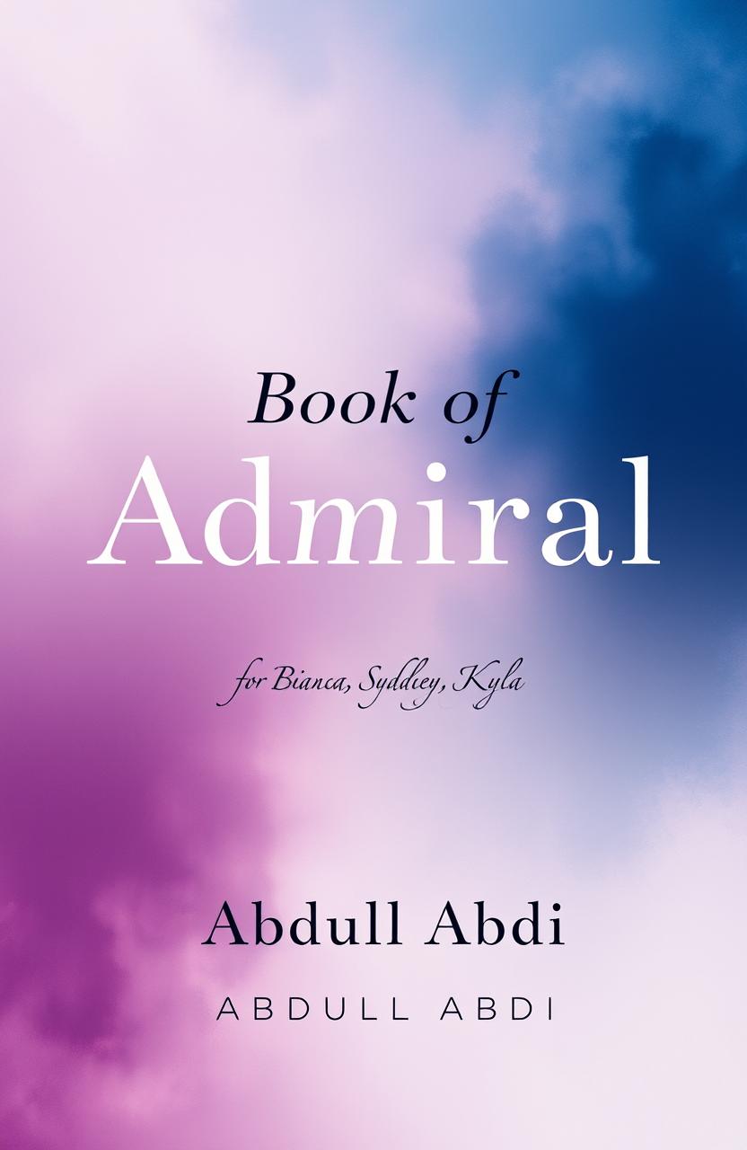 A captivating book cover titled 'Book of Admiral' with an abstract design that evokes a sense of adventure and nostalgia